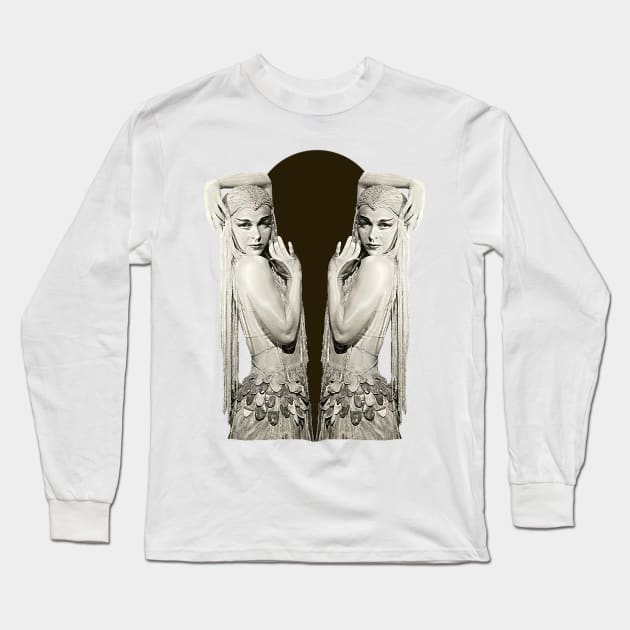 Odalisque actress dancing 1920s Long Sleeve T-Shirt by Marccelus